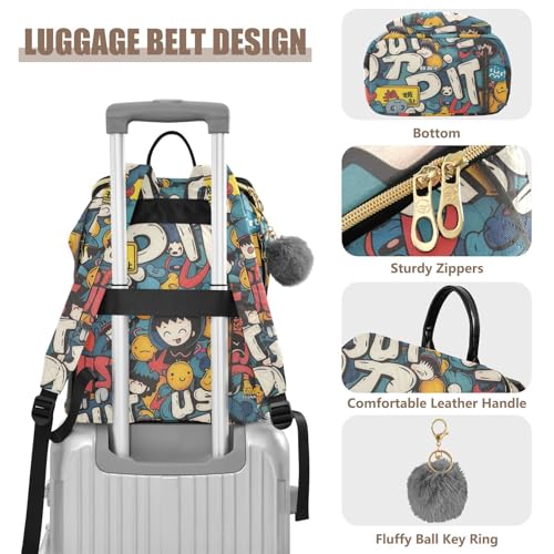 KLL Cartoon Dolls Backpack for Women Cute Waterproof Ladies Gym Bag Travel Backpack for Travel Work Shopping4