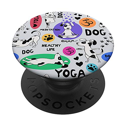 Yoga Downward Dog Puppy PopSocket Grip