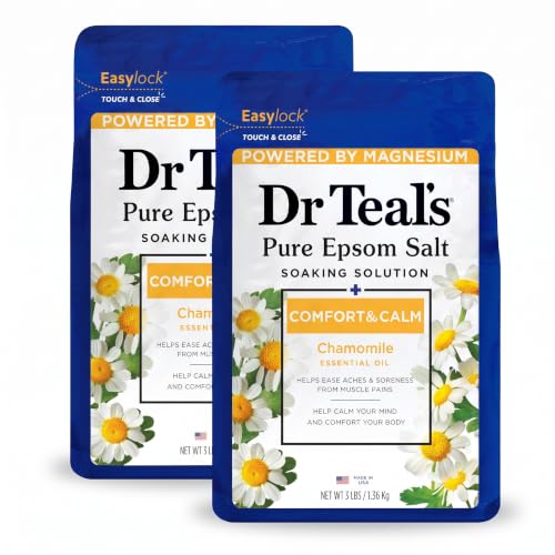 Dr Teal's Epsom Salt Soaking Solution, Chamomile, 48 Oz (Pack of 2) - image 1