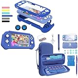 FIWWAT Switch Lite Case Navy Blue and Switch Carrying Case Navy Blue