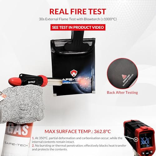 Funda de batería de litio probada de 5 VA resistente al calor a 800 °C 3