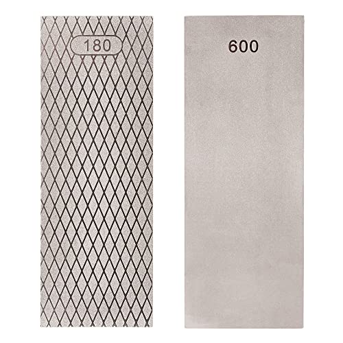 Image of Trend 8-Inch Diamond Sharpening & Flattening Stone, Double Sided (180 /600 Grit) Bench Stone with Pouch, Cleaning Block & Non-Slip Mat, DWS /CP8 /FX