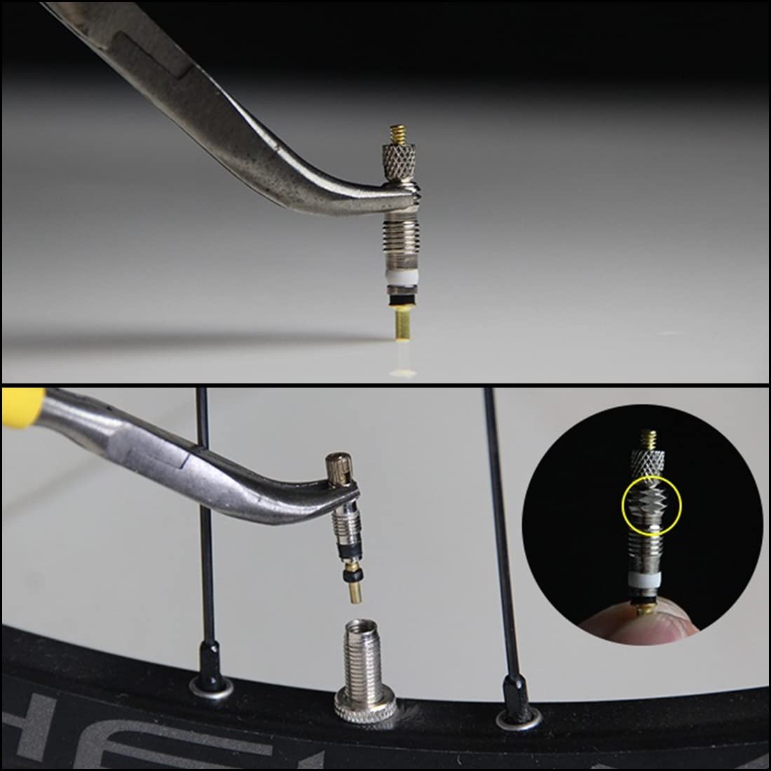 8 Pezzi Valvola Nucleo Valvola Nucleo Valvola Pneumatico, Valvola Nucleo Valvole MTB Presta Valvole Universale Nucleo Valvola Pneumatico per Tubeless Road Bike MTB