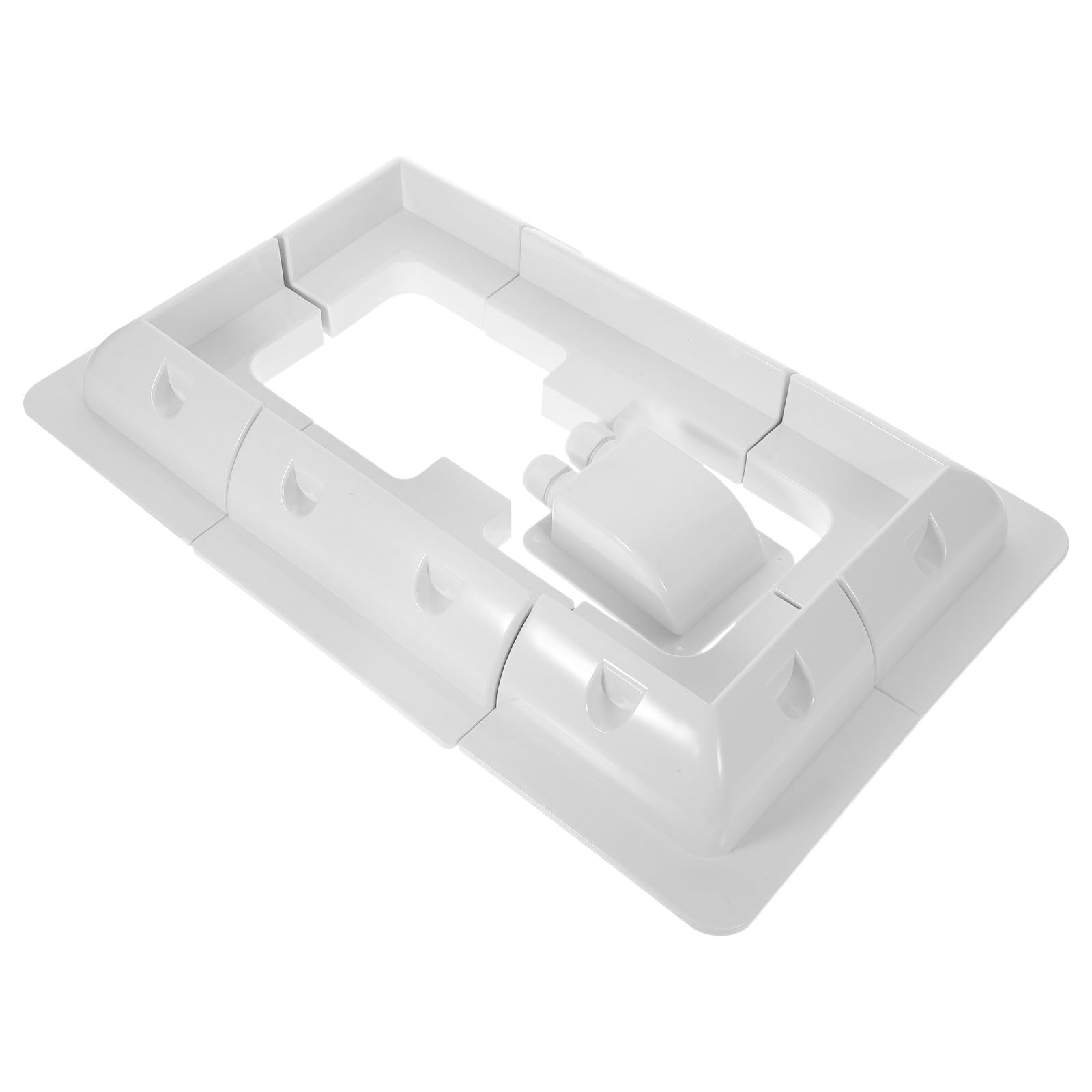 Kit Staffe di Montaggio per Pannelli Solari per Yacht e Camper, Struttura Robusta in Abs Bianco, Installazione Facile senza Trapano, Design Moderno ed Elegante