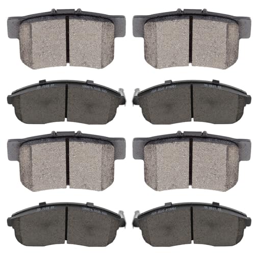 Image of Ceramic Pads Kits, D815 D537 SCITOO 8pcs Front Rear Brakes Pads Set Fit For Acura CSX 2006-2011,For Acura ILX 2013-2015,For Honda Civic 2006-2015