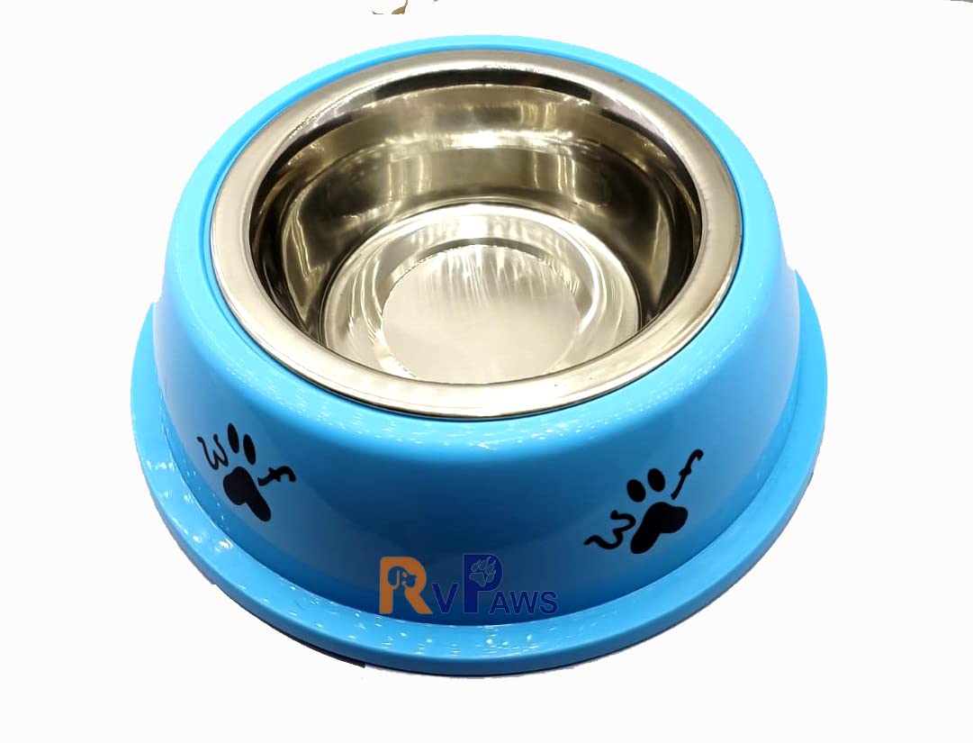 RvPaws Pet Supplies Bowl/Colorfull Stainless Steel Dog Bowl/Dog Feeding Bowl/Printed Dog Bowl (Large (800 ML), Blue) (B0C6GPL1VK) Amazon Price History, Amazon Price Tracker