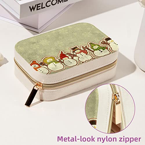 Boîte à bijoux de voyage velours Noël fermeture éclair coffret bagues