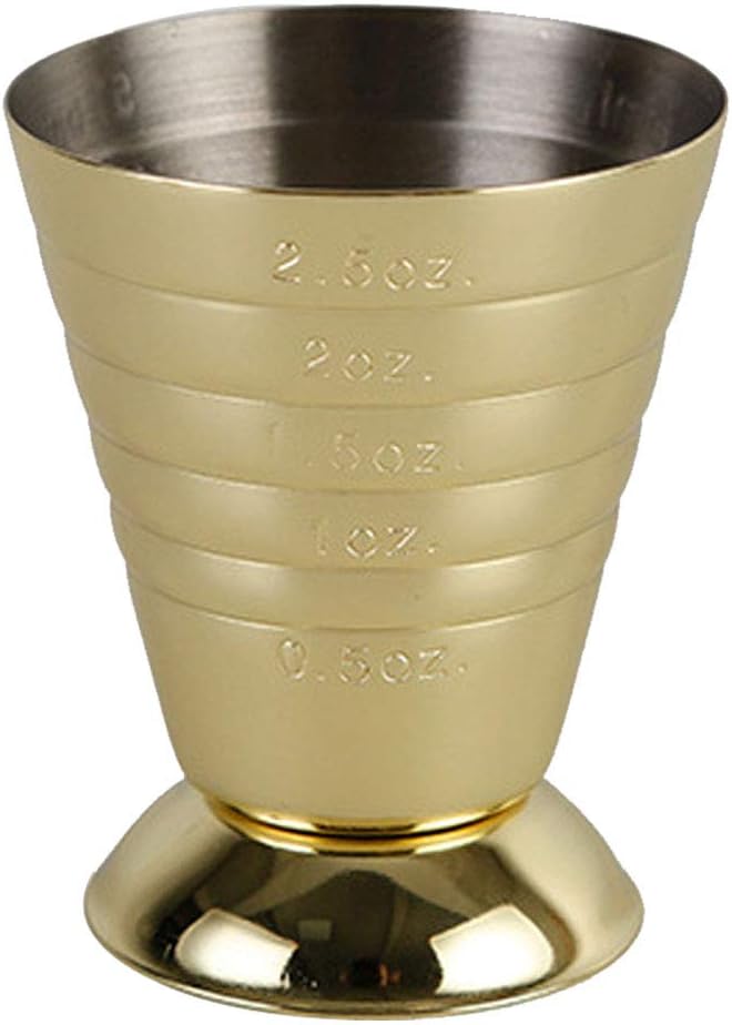 EXCLUZOCocktail Jigger Shot Cocktails Whiskey Gin Rum Vodka Tequila Yellow Gold