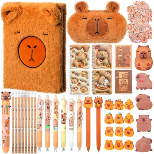 Cadeau papeterie Capybara lot kawaii complet pour récompense scolaire