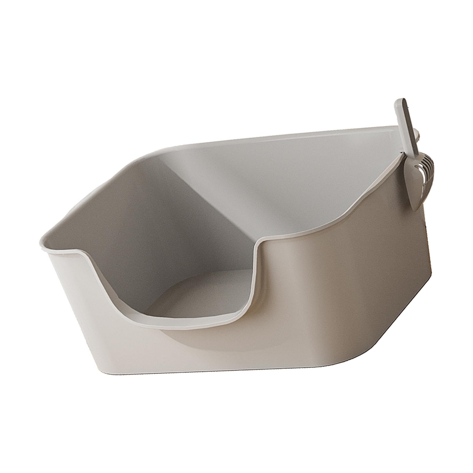 Colcolo Haustier-Katzentoilette, Katzentoilette, Haustier-Reinigungszubehör, waschbar, extra große Kätzchen-Toilette, Katzen-Toilette, Sandkasten für, grau