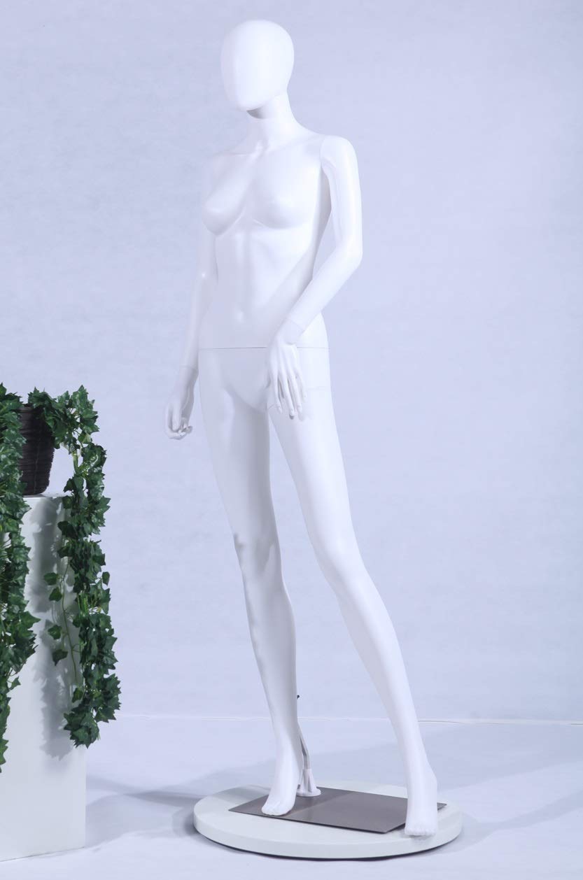 weibliche Schaufensterpuppe FC-4W weiß matt Frau beweglich Female Mannequin Schaufensterfigure (weiblich FC-4W)