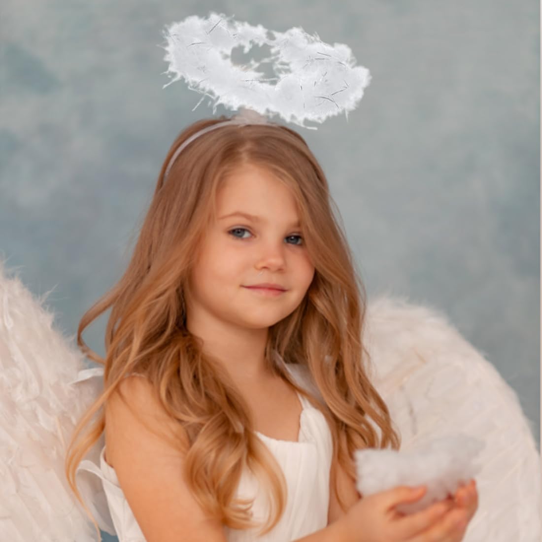 Ali D'Angelo Luminose Con Aureola LED - Costume Angelico Per Bambini E Adulti Con Luci A LED - Foto 7