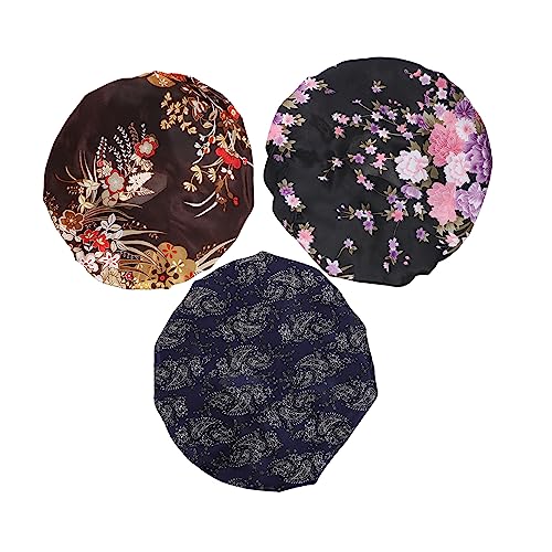 FRCOLOR 3 Piezas Gorro de Dormir de ala Ancha Sombrero para Dormir Gorra de quimioterapia práctico Turbante