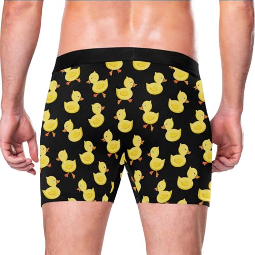 Men's Boxer Briefs Novelty Soft and Breathable with Fly Cute Yellow Duck Underwear for Men3