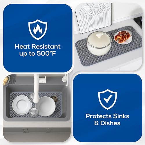 Protectora de Fregadero de Silicona para Cocina 28.4 x 14.3 pulgadas miniatura 4