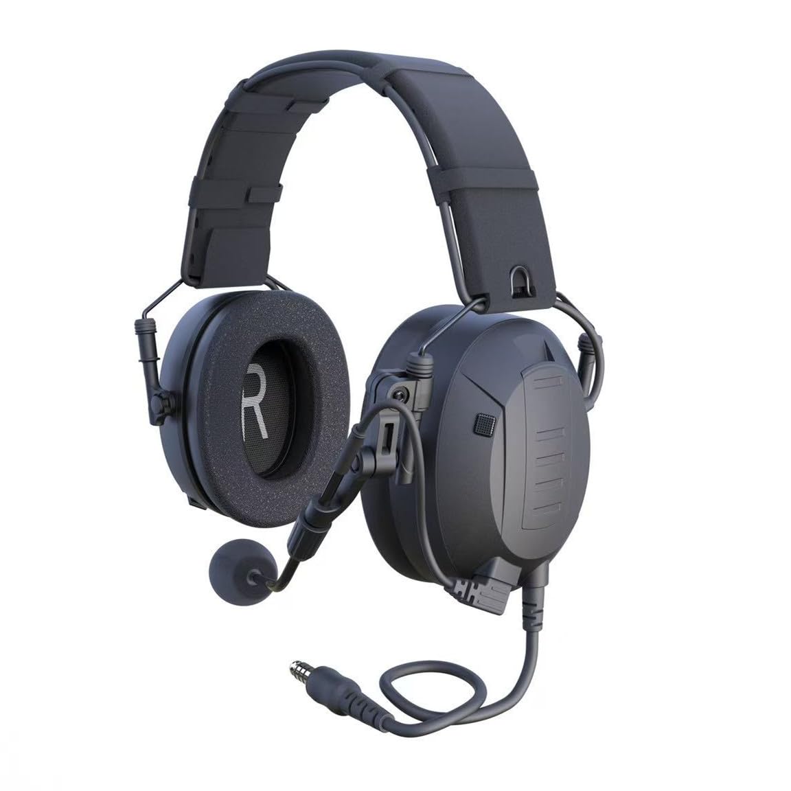 Walkie-Talkie-Elektronik-Ohrenschützer, Comms PTT Gehörschutz, Geräuschreduzierung, bequemes Headset, Funkkommunikation, Kopfhörer für Airsoft, Schießen, Paintball, MilSim, UTV-Starter für UV5R