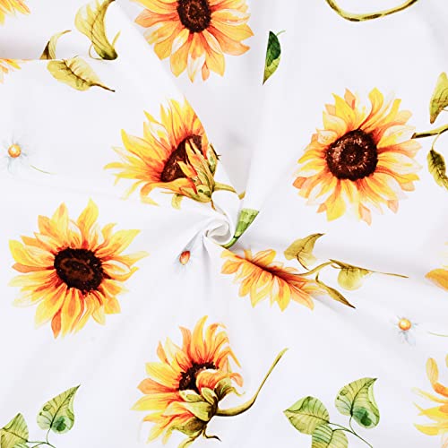 Image of Cloele Sunflower Fitted Crib Sheet,Toddler Sheet for Baby Girls,52x28in