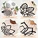 Zzbakress 3 Pieces Metal Flowers Wall Decor, Black Wall Decors, Flower Art Wall Decor Farmhouse Wall Decoration Multiple Flowers Hanging Decor for Bathroom Living Room Garden Office (Black Elegant)