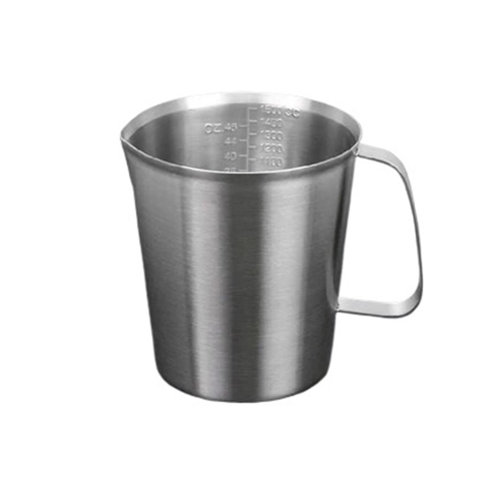 Vaso medidor de acero inoxidable 304 de boca grande con asa Vaso graduado Equipo de laboratorio o herramientas de cocina(1000ml)
