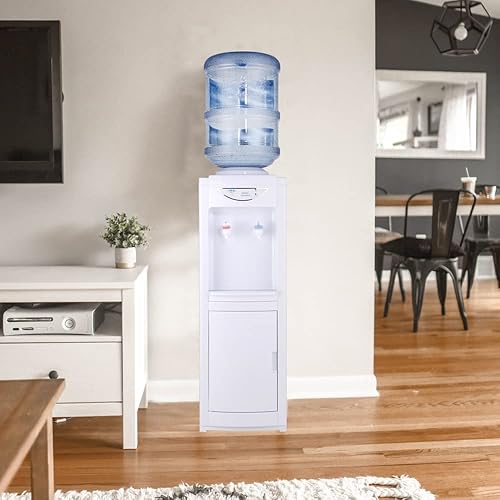 Miniatura 7 de Top Loading Water Cooler Dispenser, Refrigerating Compressor Water Cooler(41-48), Hot and Cold Water Cooler Dispenser, Holds 3 & 5 Gallon Bottles,