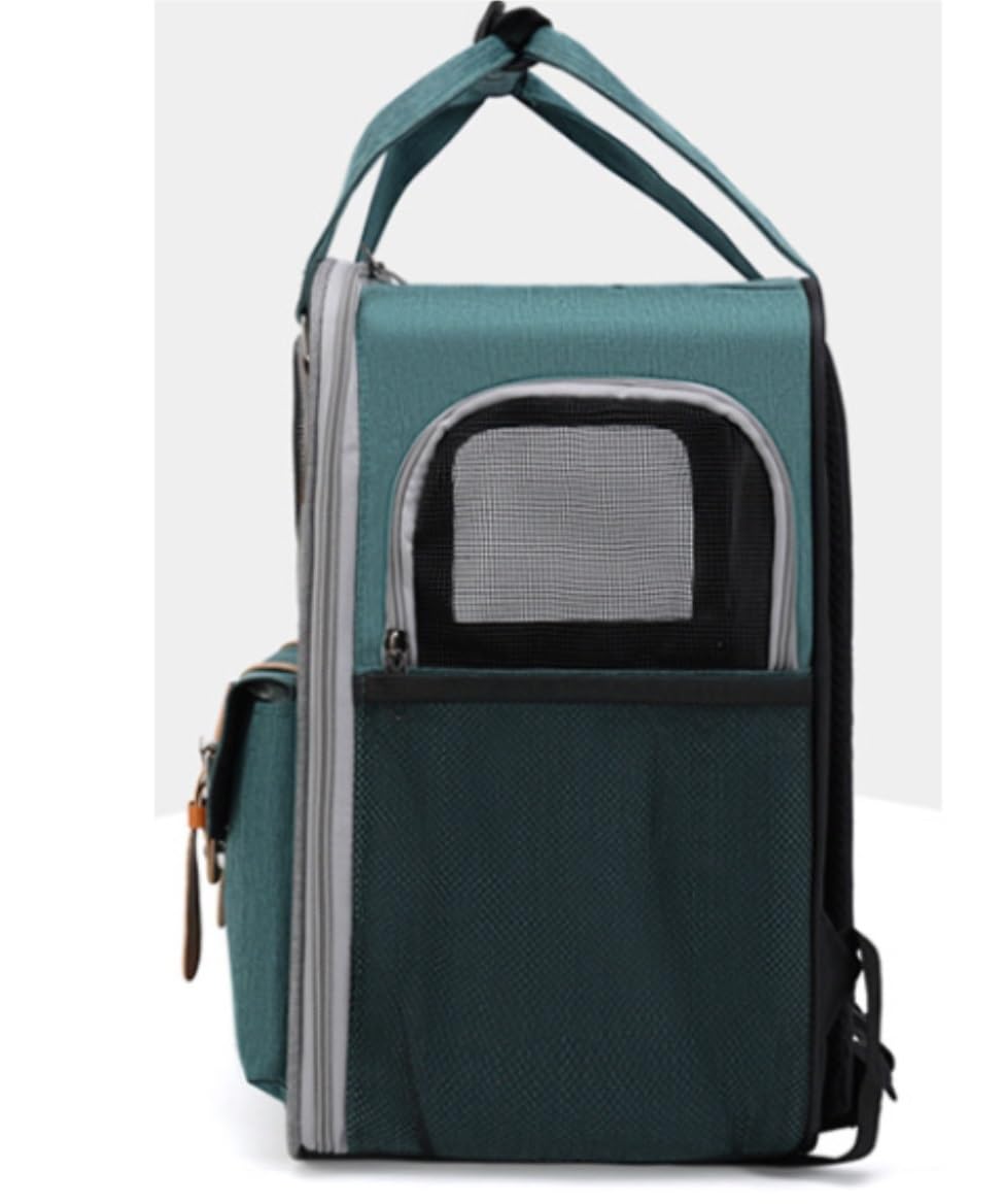 Bolsa de Viaje para Mascotas, Mochila Portátil De Gran Capacidad para Gatos Pequeños, Medianos, Perros Y Cachorros con Malla Transpirable Viajes al Aire Libre(B)