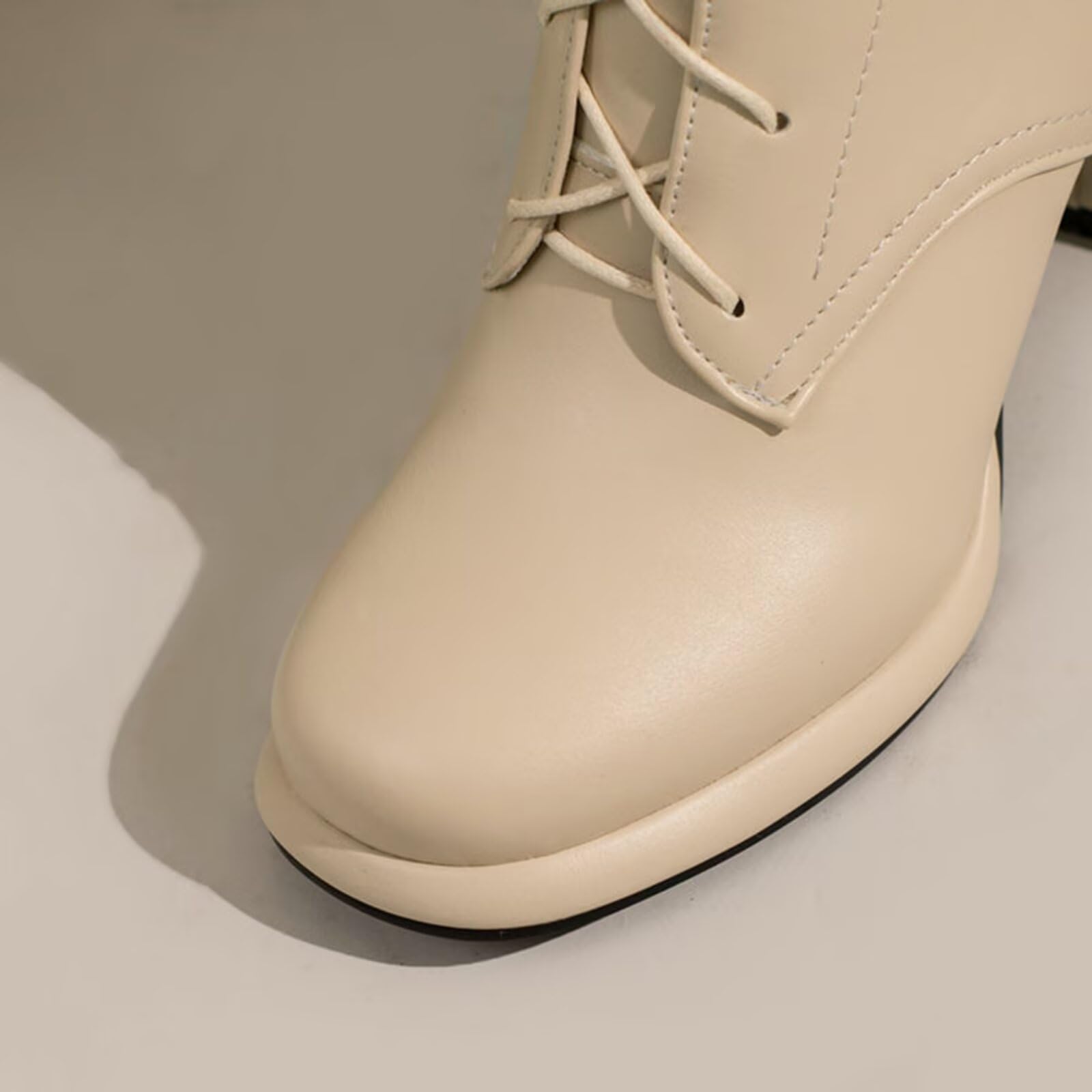Générique Bottes Hautes à Lacets pour Femme Bottes Genoux Talon Bloc Épais Bottines Plateforme Élégant Cavalière avec Fermeture Éclair et Boucle Automne Hiver