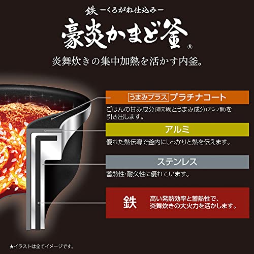 Amazon | 象印 炊飯器 1升 炎舞炊き 黒漆 NW-LA18-BZ | 象印マホービン 