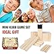 GOTHINK Mini Kubb Tischspiel – lustige, interaktive Indoor-Familienspiele für Erwachsene und Kinder, natürliche Blöcke mit Reisetasche, perfekt für Büro, Familienabend, Geburtstagsparty-Spiele und