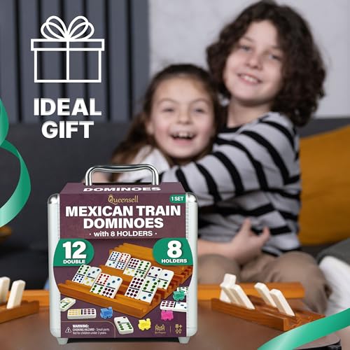 Mexican Train Double 12 con 8 Soportes y Tapete miniatura 3