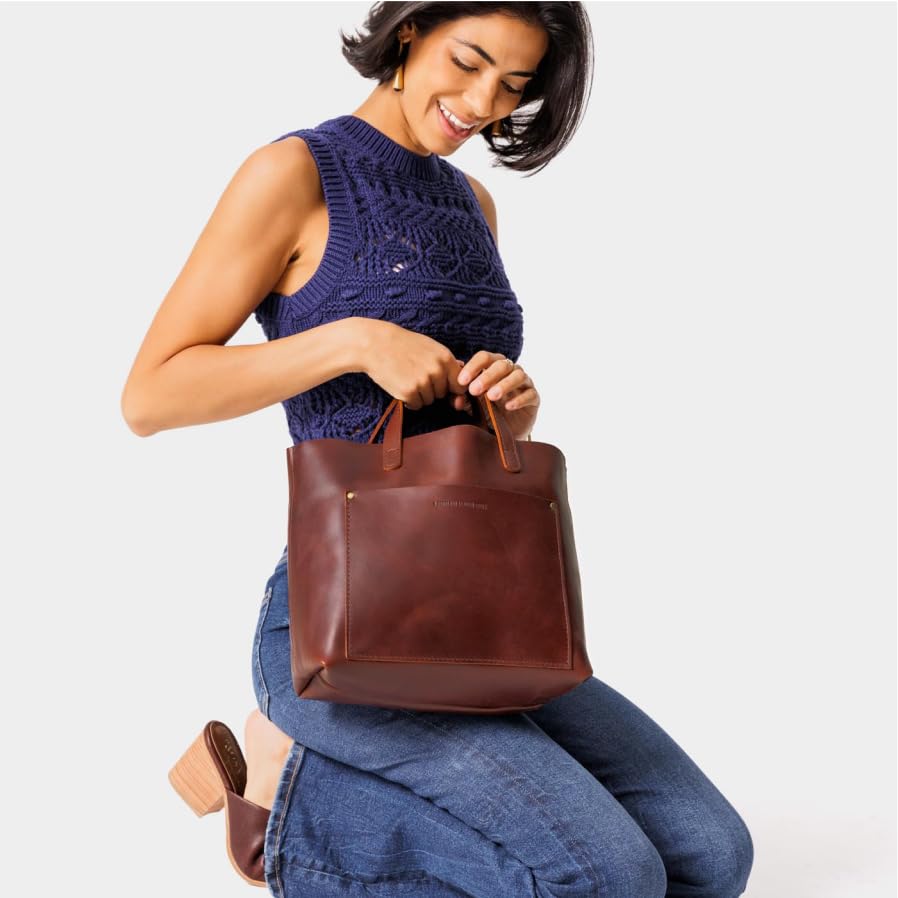 Image of Portland Leather Goods Medium Crossbody Tote for Women - Handmade from the Finest Full-Grain Hides | Handmade