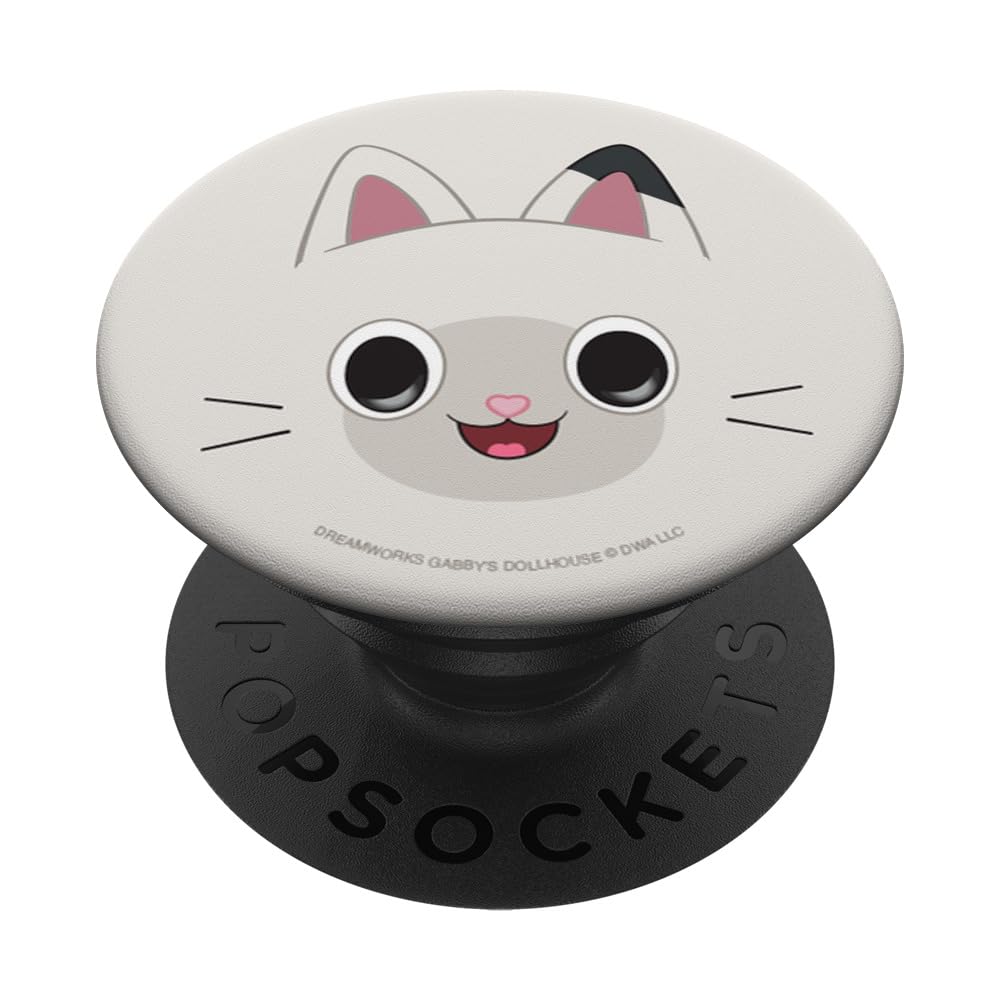 DreamWorks Gabby's Dollhouse Pandy Paws Big Face Halloween PopSockets Adhesive PopGrip, Black