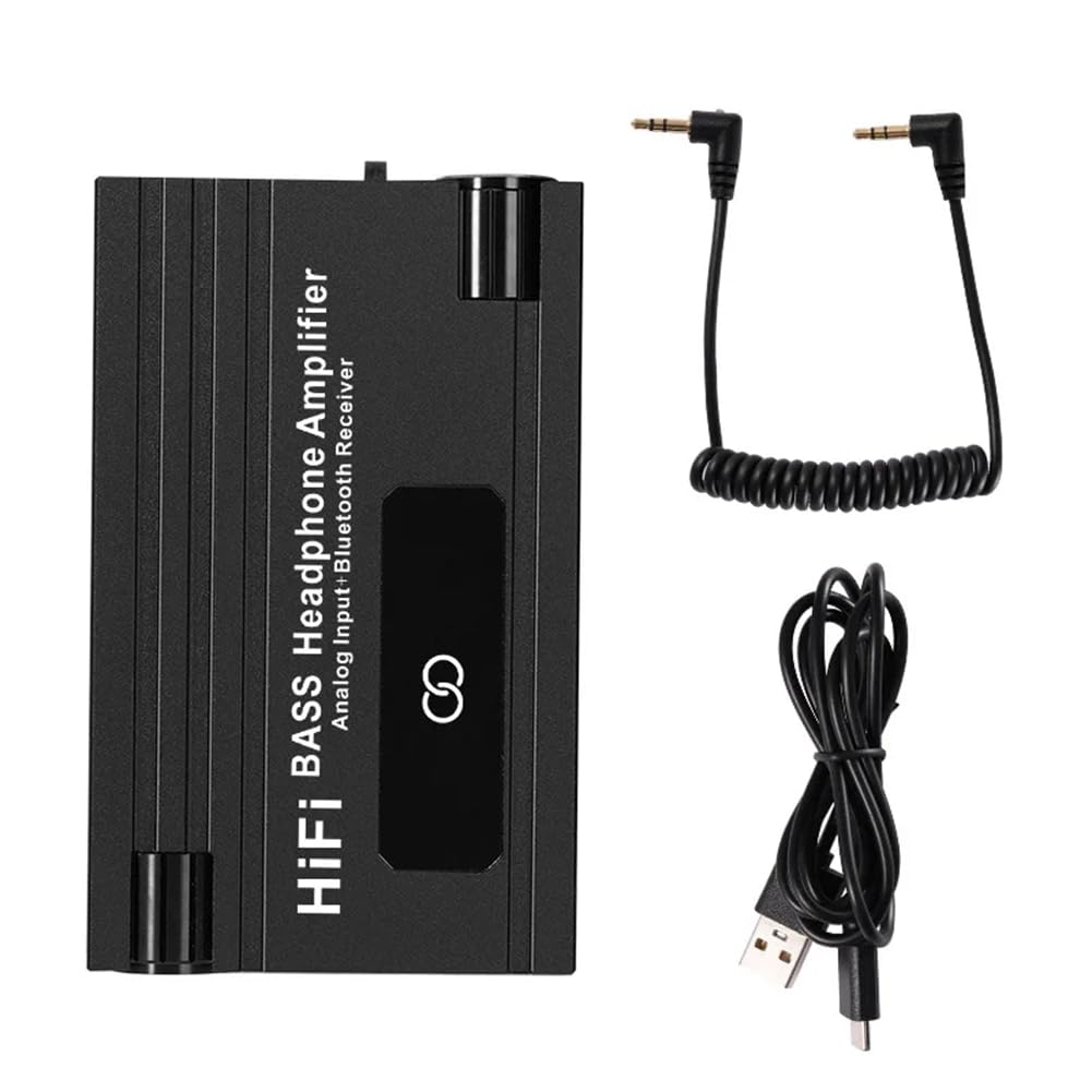 Bamberg Amplificatore per Cuffie HiFi Bluetooth Amplificatore per Cuffie Amplificatori per Cuffie Portatili con Uscita Audio Stereo HiFi da 3,5 mm