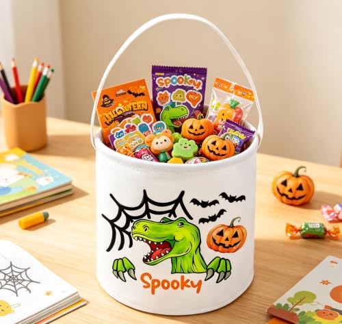 Image of Dinosaur Basket Halloween Storage Bins (Halloween Dinosaurs)