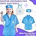 IVENRXIU Doctor Kit for Kids, 17 Pcs Medical Play Set with Bag and Dress Up Costume for Toddlers 3-5, Pretend Play Toys for Kids Boys and Girls, Halloween Christmas Birthday Gifts