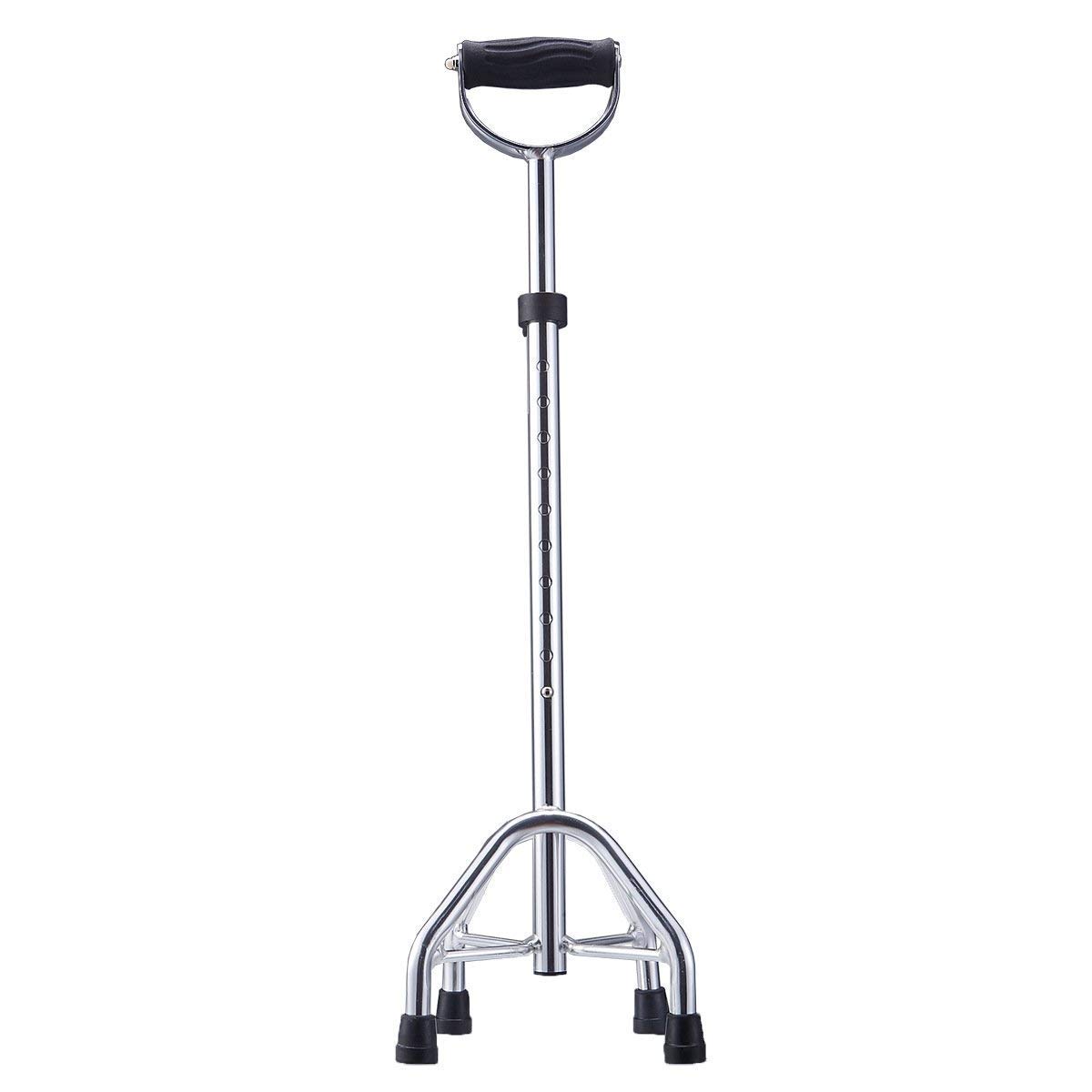 Bastón Plegable Muletas De Aluminio Muletas Todo Terreno Bastón Freedom Edition Cuatro Patas para Personas con Discapacidad,Muletas
