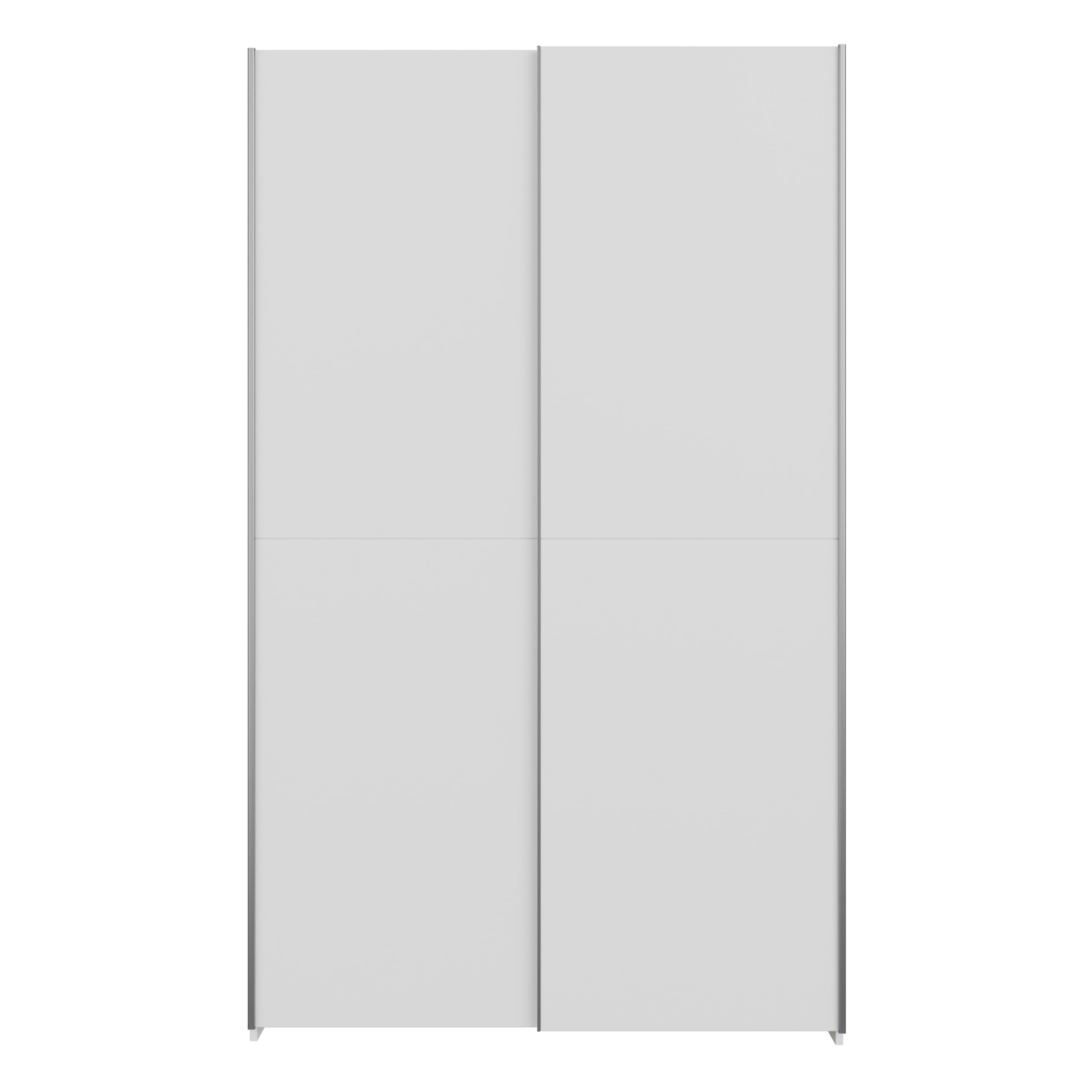 Forte Home Nook Armadio 120 moderno con 2 ante, camera da letto, legno bianco, larghezza 120,1 cm x altezza 210 cm x profondità 39,1 cm