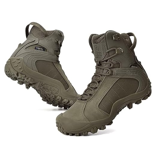 XPETI Botas táticas masculinas Raptor, Verde oliva, 43