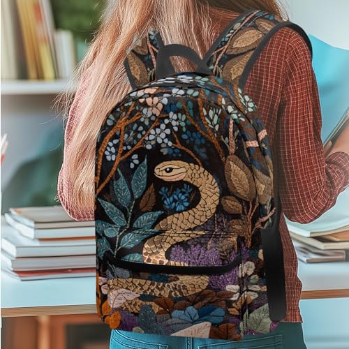 Modysero Vibrant Snake Kids Backpacks for Elementary Middle School Bag with Lunch Tote 2 Piece Backpack Set for Girls Boys Teens Bookbag with Mesh Pocket4