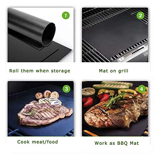 image for LokiLux 2 Pack Oven Liner Mat + 2 pcs Oven Rack Edge Protector Guard,H