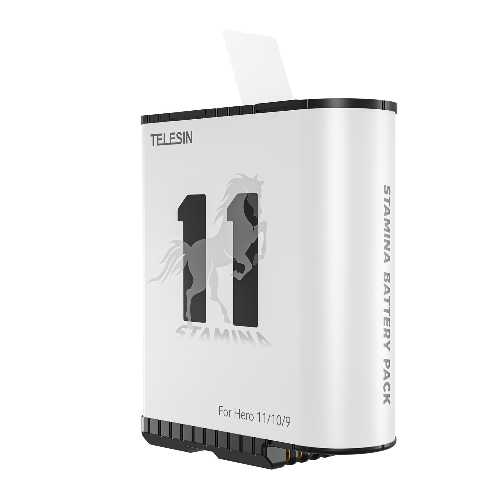 TELESIN Enduro Battery Super Long Lasting for GoPro Hero 11/10/9 Black, Cold Weather Performance, Fast Charging, 1 Pack