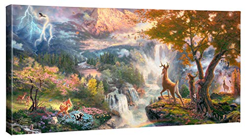 Thomas Kinkade Disney's Bambi's First Year 16 x 31 Gallery Wrapped Canvas