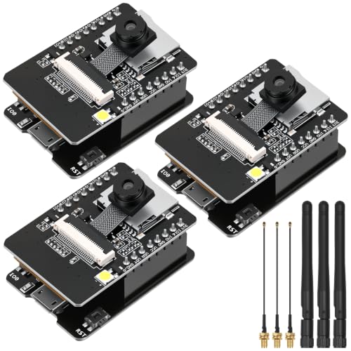 Carte de surveillance ESP32-CAM pour projet IoT résidentiel avec antenne et port micro USB