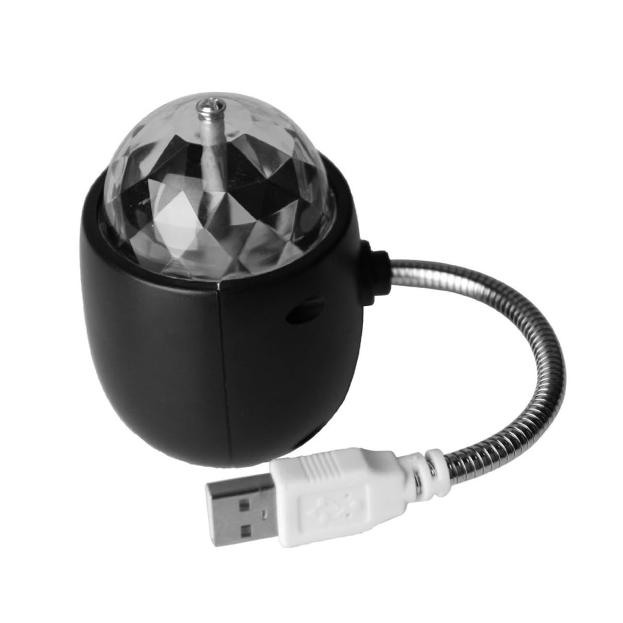 Wakauto 1pc Stylish USB Charging Mini Disco Light Reading Lamp Black RGB Light Portable Scene Layout Decoration for Parties Reading Atmosphere