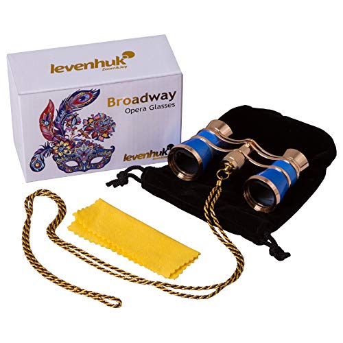 Levenhuk Broadway 325C Blue Wave Opera Glasses – Theater Binoculars with Removable Chain