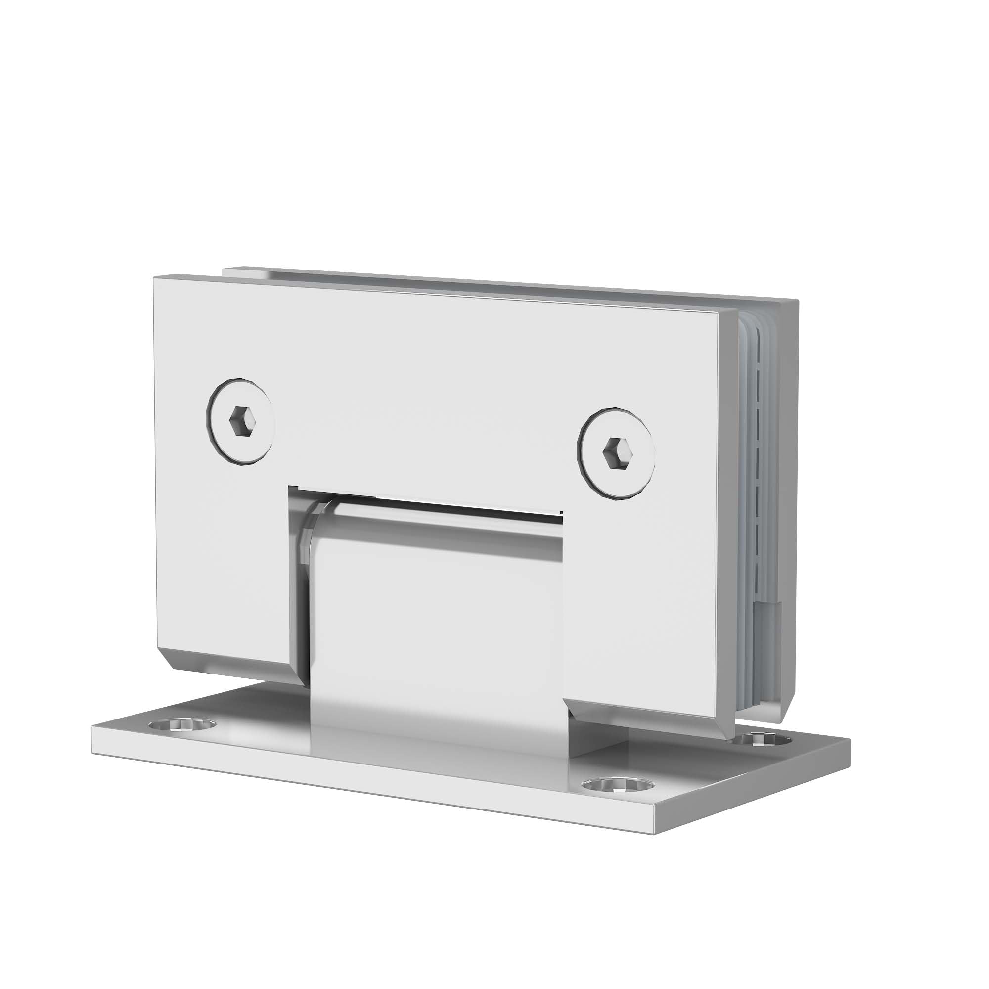 Bathlink Brass 90 Degree Glass Shower Door Hinges, Heavy Duty Polished Chrome Glass Door Hinge for Bathroom, 1 PCS Brass Shower Door Hinges for 5/16"