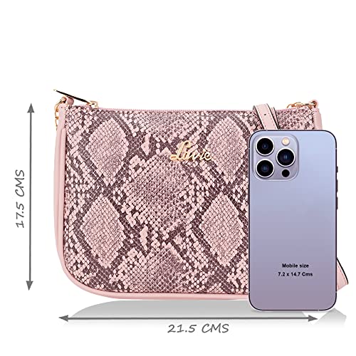 Image of Lavie Women's Pyth Keg Textured Sling Bag | Ladies Purse Handbag