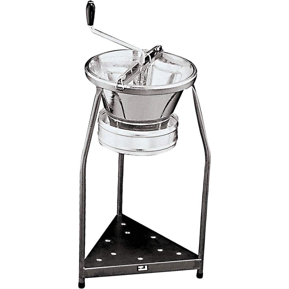 Paderno World Cuisine 5 Quart Lata pasapurés con Tres Placas de Corte, Acero Inoxidable, Plateado, 15qt