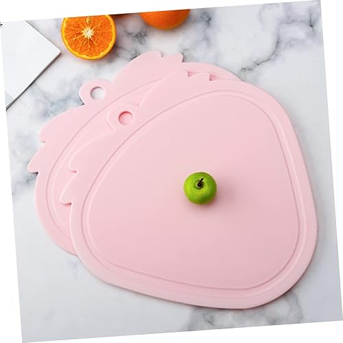 Miniatura 5 de ABOOFAN Tabla de cortar de fresa, 2 piezas, tabla de cortar decorativa para tabla de cortar para pequeña tabla de cortar decorar plástico de doble