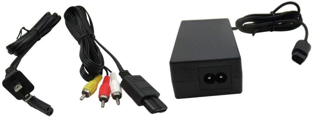 USonline911 12V 3.25A AC Adapter Power Supply & AV Cable Cord for Nintendo Gamecube