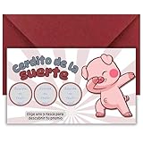 Tarjeta rasca de la suerte | Vale regalo para rellenar | Incluye tarjeta rasca personalizable | Tarjeta para regalo | Idea de regalo original para parejas, amigos o familiares | Cupón sorpresa